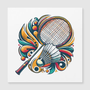 Badminton-Grafik Magnetkarte