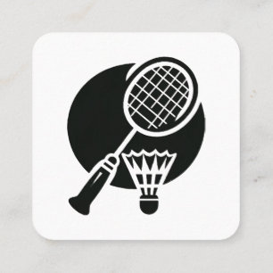 Badminton-Grafik Quadratische Visitenkarte
