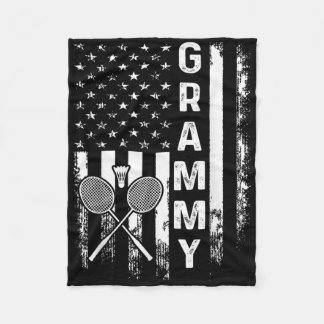 Badminton Grammy American Flag Vintage Christmas X Fleecedecke