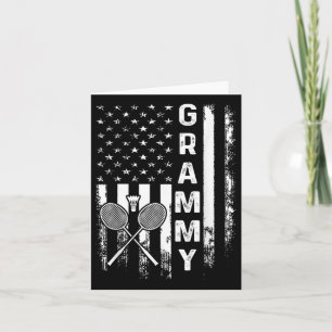 Badminton Grammy American Flag Vintage Christmas X Karte