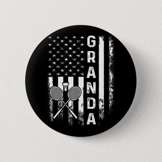 Badminton Granda American Flag Vintage Christmas X Button (Vorderseite)