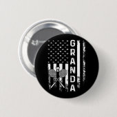 Badminton Granda American Flag Vintage Christmas X Button (Vorne & Hinten)