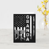 Badminton Granda American Flag Vintage Christmas X Karte (Gelbe Blume)