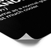 Badminton Grandpa Definition Funny Badminton Playe Poster (Ecke)