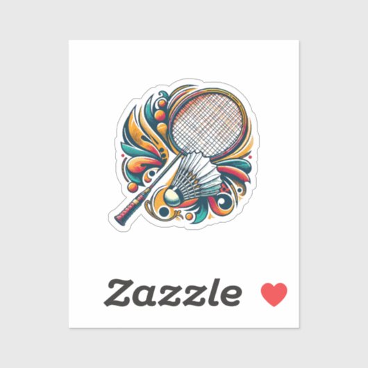 Badminton Graphic Aufkleber (Blatt)