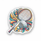 Badminton Graphic Aufkleber (Vorderseite)