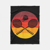 Badminton Graphic Badminton Player Shuttle Sports Fleecedecke (Vorderseite)
