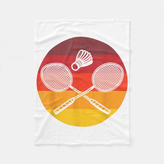 Badminton Graphic Badminton Player Shuttle Sports Fleecedecke (Vorderseite)