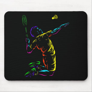 Badminton Graphic Badminton Player Shuttle Sports Mousepad