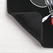 Badminton Graphic Badminton Player Shuttle Sports Mousepad (Ecke)