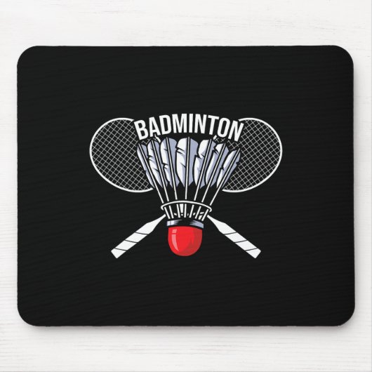 Badminton Graphic Badminton Player Shuttle Sports Mousepad (Vorne)