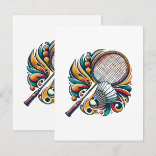 Badminton Graphic Begleitkarte