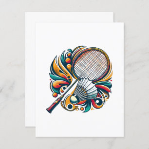 Badminton Graphic Begleitkarte