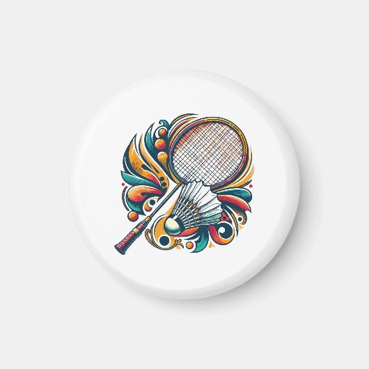 Badminton Graphic Magnet (Vorne)