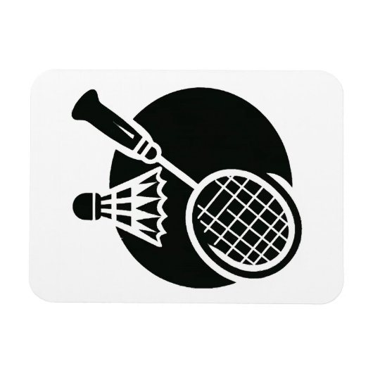 Badminton Graphic Magnet (Horizontal)