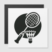 Badminton Graphic Magnetkarte (Vorne/Hinten)