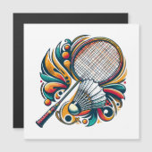 Badminton Graphic Magnetkarte (Vorne/Hinten)