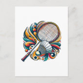 Badminton Graphic Postkarte (Vorderseite)