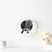 Badminton Graphic Runde Wanduhr (Zuhause)