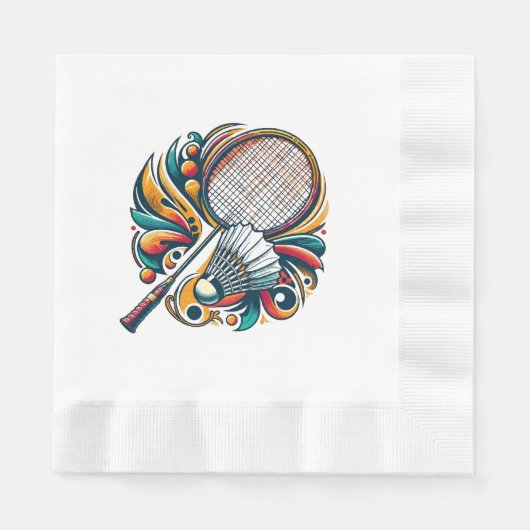 Badminton Graphic Serviette (Vorderseite)