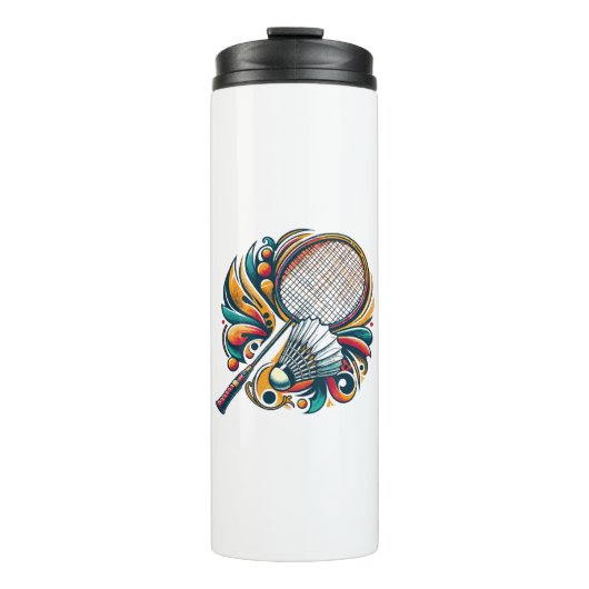 Badminton Graphic Thermosbecher (Vorderseite)