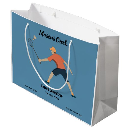 Badminton Große Geschenktüte (Rückseite Schrägansicht)