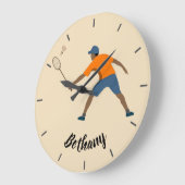 Badminton Große Wanduhr (Winkel)