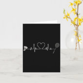 Badminton Heartbeat Funny Badminton Karte (Gelbe Blume)