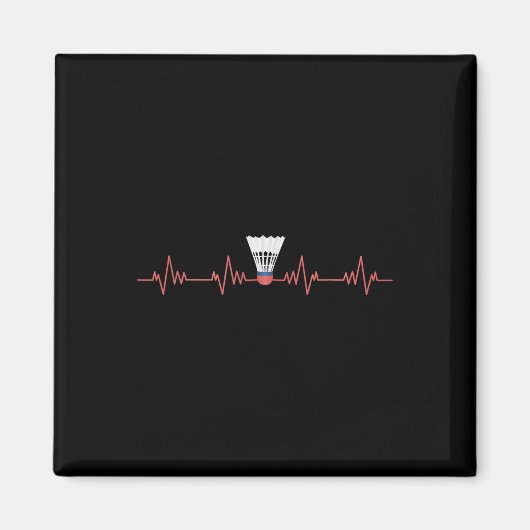 Badminton Heartbeat mit Shuttle für Badminton Magnet (Vorne)