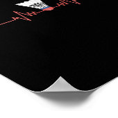 Badminton Heartbeat mit Shuttle für Badminton Poster (Ecke)