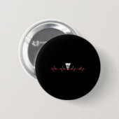 Badminton Herzschlag mit Federball für Badminton Button (Vorne & Hinten)