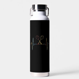 Badminton Herzschlag Trinkflasche