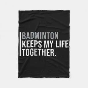 Badminton-Hobby Badminton-Spieler-Zitat Fleecedecke
