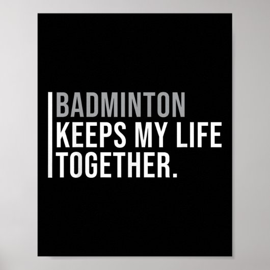 Badminton Hobby Badminton-Spielerquote Poster (Vorne)