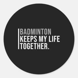 Badminton Hobby Badminton-Spielerquote Runder Aufkleber