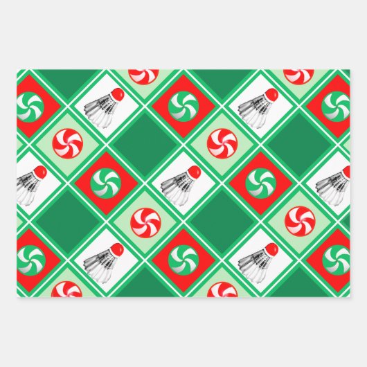 Badminton Holiday-Geschenk Geschenkpapier Set (Vorderseite 2)