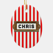 Badminton Holiday-Geschenk Keramik Ornament (Hinten)