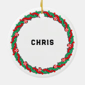 Badminton Holiday Keramik Ornament (Hinten)