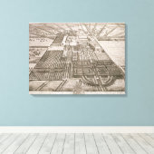 Badminton House im Landkreis von Gloucester, Engra Leinwanddruck (Insitu (Holzboden))