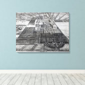 Badminton House im Landkreis von Gloucester Leinwanddruck (Insitu (Holzboden))