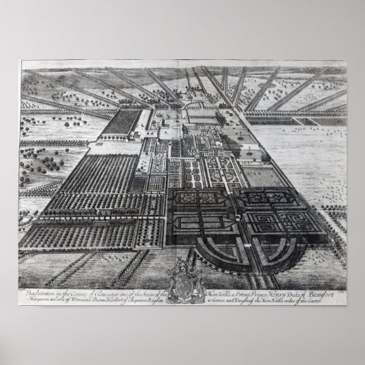 Badminton House in the County of Gloucester Poster (Vorne)