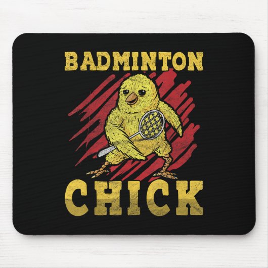 Badminton Huhn Mousepad (Vorne)