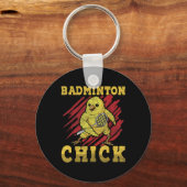Badminton-Huhn Schlüsselanhänger (Vorderseite)