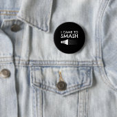 Badminton Humor Smash Shuttle Birdie Sport Button (Beispiel)