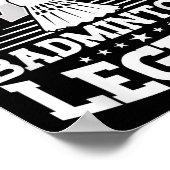 Badminton, Husband Dad Badminton Legend Shuttle Fa Poster (Ecke)