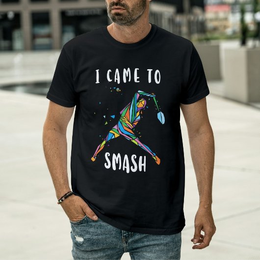 Badminton I Came To Smash Abstract Athlete  T-Shirt