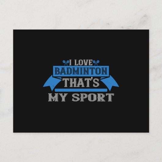 Badminton - I-Liebe Badminton Postkarte (Vorderseite)