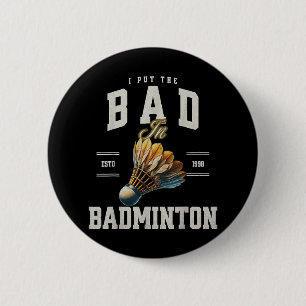 Badminton ich habe das Bad in Badminton Shuttle ge Button