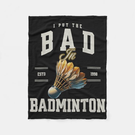 Badminton ich habe das Bad in Badminton Shuttle ge Fleecedecke (Vorderseite)
