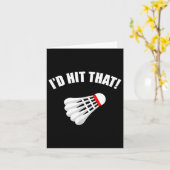 Badminton _ Ich habe das getroffen! Karte (Gelbe Blume)